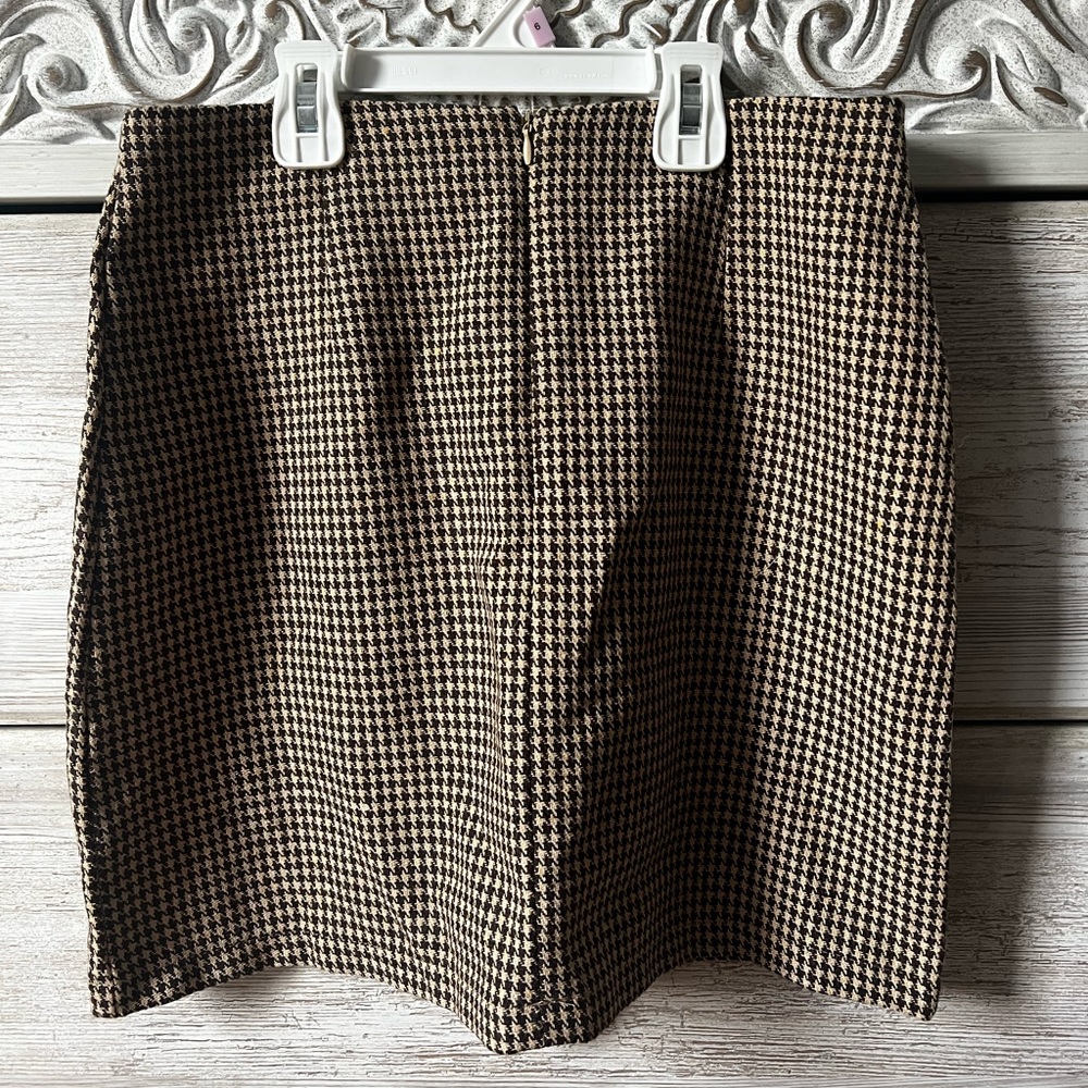 Brown Plaid Skirt
